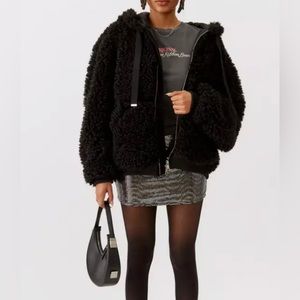 Casey Sherpa Hooded Zip Up Jacket